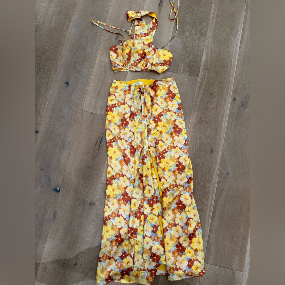 Atoir Yellow Floral Two-Piece Set